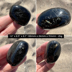 Flashy Greenland Nuummite Tumbled Stone 1.2"