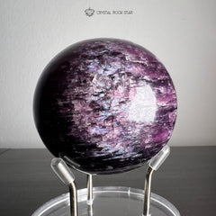 Gem Lepidolite Sphere w/ Inner Ethereal Shine 2.4"