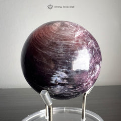 Gem Lepidolite Sphere w/ Inner Ethereal Shine 2.4"