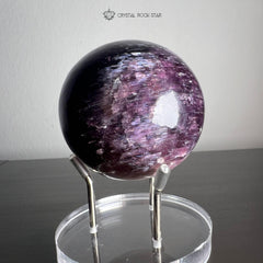 Gem Lepidolite Sphere w/ Inner Ethereal Shine 2.4"