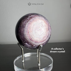 Gem Lepidolite Sphere w/ Inner Ethereal Shine 2.4"
