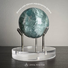 Crystal Sphere Stand - 2.5" Round Clear