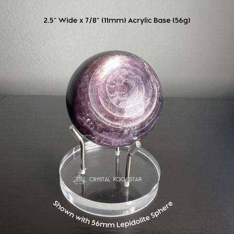 Crystal Sphere Stand - 2.5" Round Clear