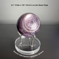 Crystal Sphere Stand - 2.5" Round Clear
