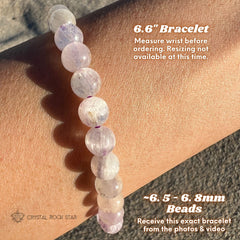 Rare Kunzite Cat Eye Beaded Bracelet 7mm