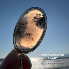 Merlinite Dendritic Agate Opal Silver Pendant