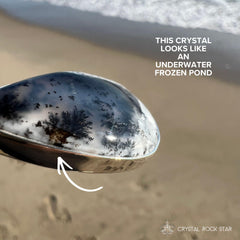 Merlinite Dendritic Agate Teardrop Silver Pendant
