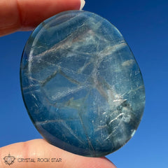Light Blue Fluorite Worry Stone 2"