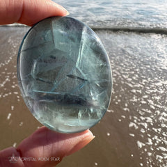 Light Blue Fluorite Worry Stone 2"