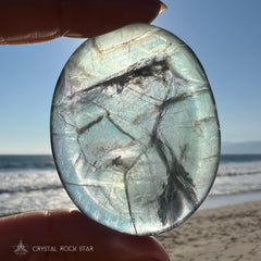 Light Blue Fluorite Worry Stone 2"