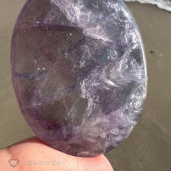 Fluorite Palm Stone - Pastel Lavender Blue