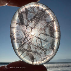 Fluorite Light Blue Lavender Worry Stone