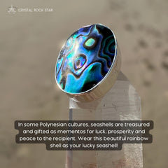 Paua Rainbow Abalone Seashell Silver Pendant