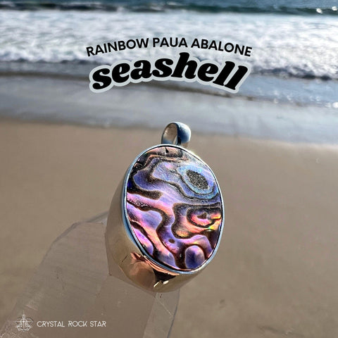 Abalone Rainbow Paua Seashell Silver Pendant