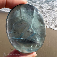 Light Blue Fluorite Worry Stone 2"