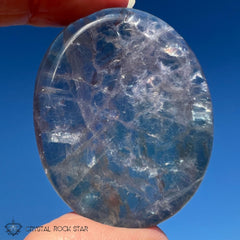 Fluorite Light Blue Lavender Worry Stone