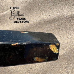 Greenland Nuummite Point Wand Tower Obelisk 3.9"