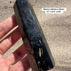 Nuummite Point Wand Greenland Stone Tower 3.7"