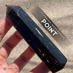 Nuummite Point Wand Greenland Stone Tower 3.7"