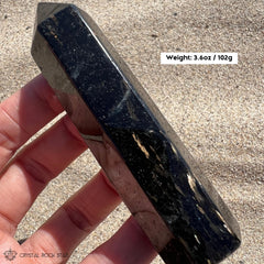 Nuummite Point Wand Greenland Stone Tower 3.7"