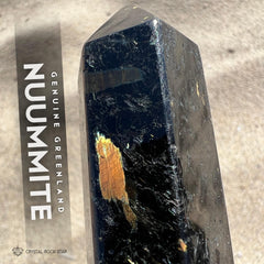 Nuummite Point Wand Protection Tower Obelisk 3.7"