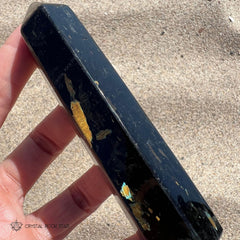 Greenland Nuummite Point Wand Tower Obelisk 3.9"