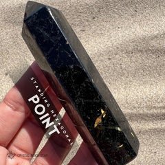 Nuummite Point Wand Protection Tower Obelisk 3.7"