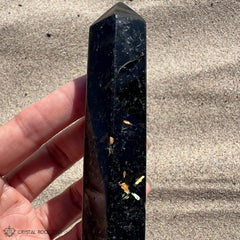 Nuummite Point Wand Protection Tower Obelisk 3.7"