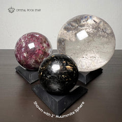 Shungite Triangle Sphere Stand for 2-3" Spheres