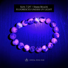 Hackmanite Lazurite Pyrite Bracelet 11mm Beads