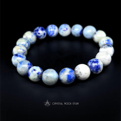 Hackmanite Fluorescent Stretch Bracelet 10mm Bead