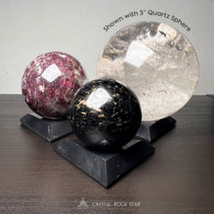 Shungite Triangle Sphere Stand for 2-3" Spheres