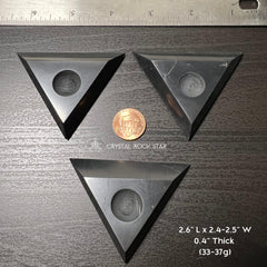 Shungite Triangle Sphere Stand for 2-3" Spheres