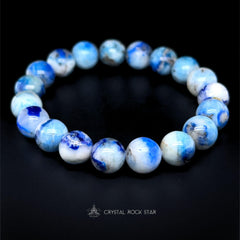 Hackmanite Lazurite Pyrite Bracelet 11mm Beads