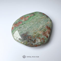 Eclogite Palm Stone - Garnet, Jade, Kyanite