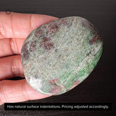 Eclogite Palm Stone - Garnet, Jade, Kyanite