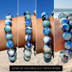 Hackmanite Lazurite Pyrite Bracelet 11mm Beads