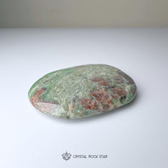 Eclogite Palm Stone - Garnet, Jade, Kyanite