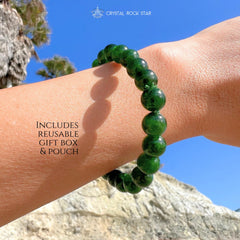 Chrome Diopside Stretch Bracelet 8mm Beads
