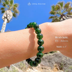 Chrome Diopside Stretch Bracelet 8mm Beads