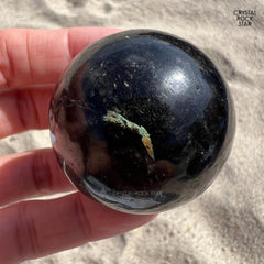 Flashy Nuummite Sphere from Greenland