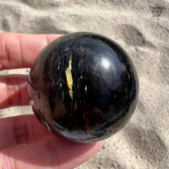 Flashy Nuummite Sphere from Greenland