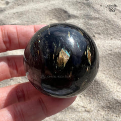 Flashy Nuummite Sphere from Greenland