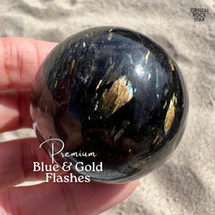 Flashy Nuummite Sphere from Greenland