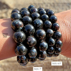 Flashy Arfvedsonite Bracelet - 8mm 10mm Beads
