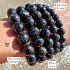 Flashy Arfvedsonite Bracelet - 8mm 10mm Beads