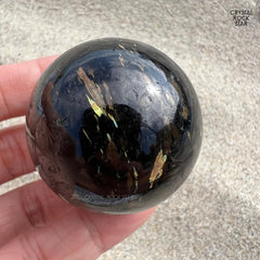 Nuummite Greenland Sphere Blue Gold Flash