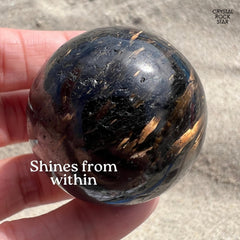 Meteor Shower Flash Nuummite Sphere