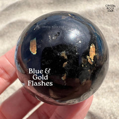 Greenland Nuummite Sphere Bronze Flash