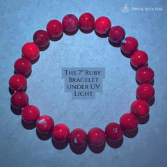 Pink Ruby Crystal Bracelet 9mm Beads